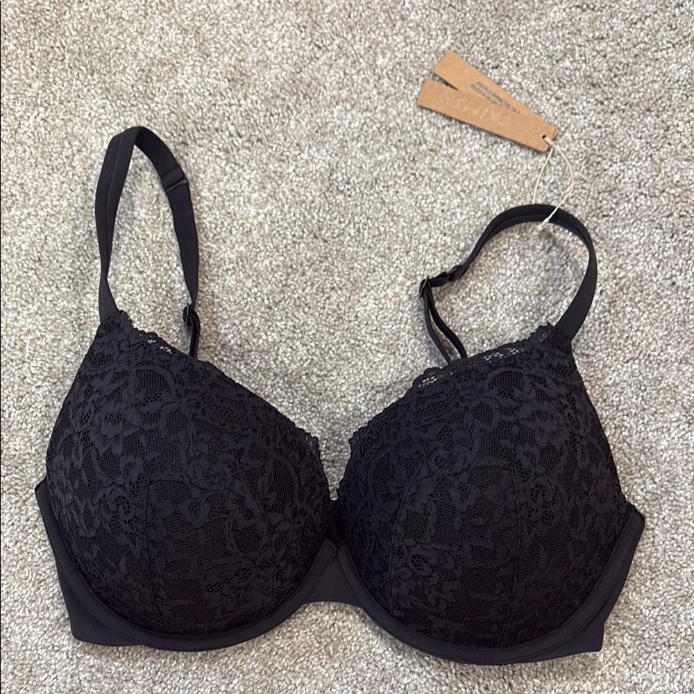 NWT Skims Fits Everybody Lace Push-up Demi Bra